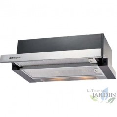 Cappa telescopica Orbegozo. Motore da 65W. Classe energetica D. 2 filtri removibili.
