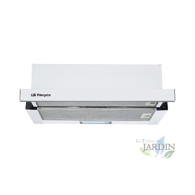 Teleskophaube von Orbegozo. 65-W-Motor. Energieklasse C. 3 Leistungsstufen.