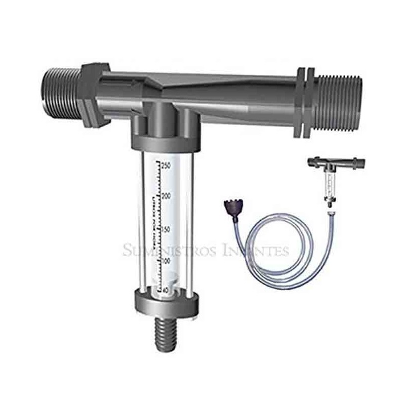 Düngerinjektor 1'' 32Ø 9mm. Maximaler Durchfluss Bewässerung 6000 l/h und Dünger 260 Liter bei 3 bar Druck Düngerinjektor 1'' 32Ø 9mm. Maximaler Durchfluss Bewässerung 6000 l/h und Dünger 260 Liter bei 3 bar Druck