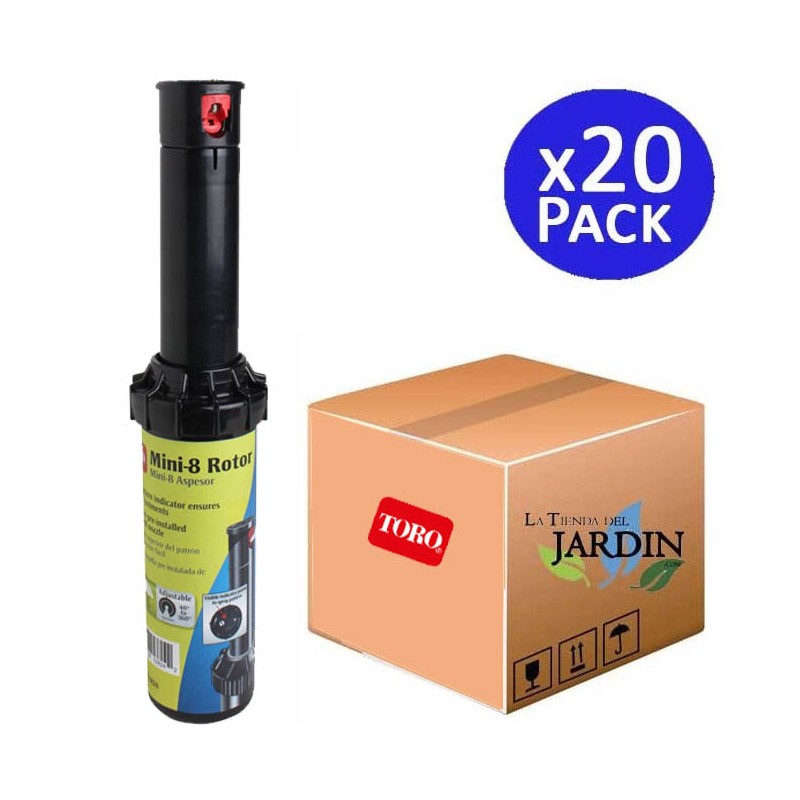 Set di 20 Irrigatore MINI8 Toro 1/2''. Portata da 6 a 10,7 metri, angolo regolabile Set di 20 Irrigatore MINI8 Toro 1/2''. Portata da 6 a 10,7 metri, angolo regolabile