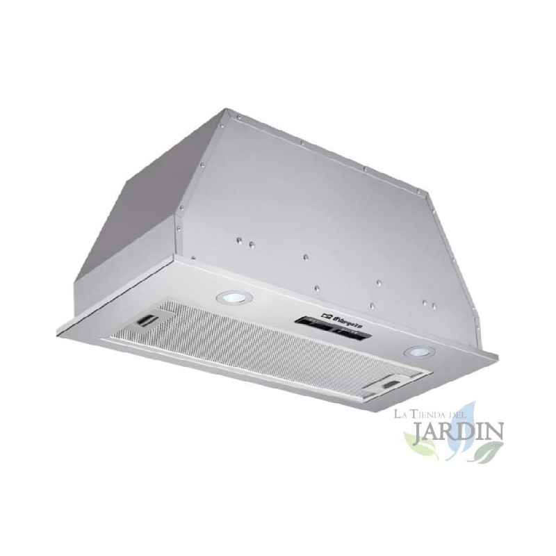 Exaustor cassete Orbegozo Inox. Classe energética B. Motor de 190 W.