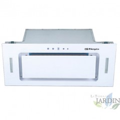 Campana a cassetta in cristallo di Orbegozo.  1 motore da 230 W.  Classe energetica A. Pannello comandi touch e digitale.