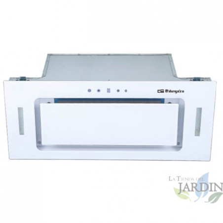 Orbegozo Kristallkassettenhaube.  1 230-W-Motor.  Energieklasse A. Touch- und digitales Bedienfeld.