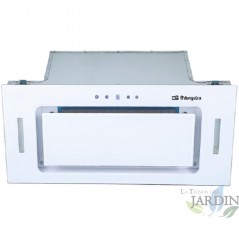 Cappa a cassetta Orbegozo Crystal. Motore da 230 W. Pannello di controllo touch digitale. Dimensioni: 75 x 29,6 x 30,7 cm.