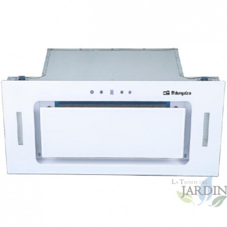  Orbegozo Crystal Cassette Hood.  230w motor.  Touch and digital control panel.  Dimensions: 75 x 29.6 x 30.7 cm.