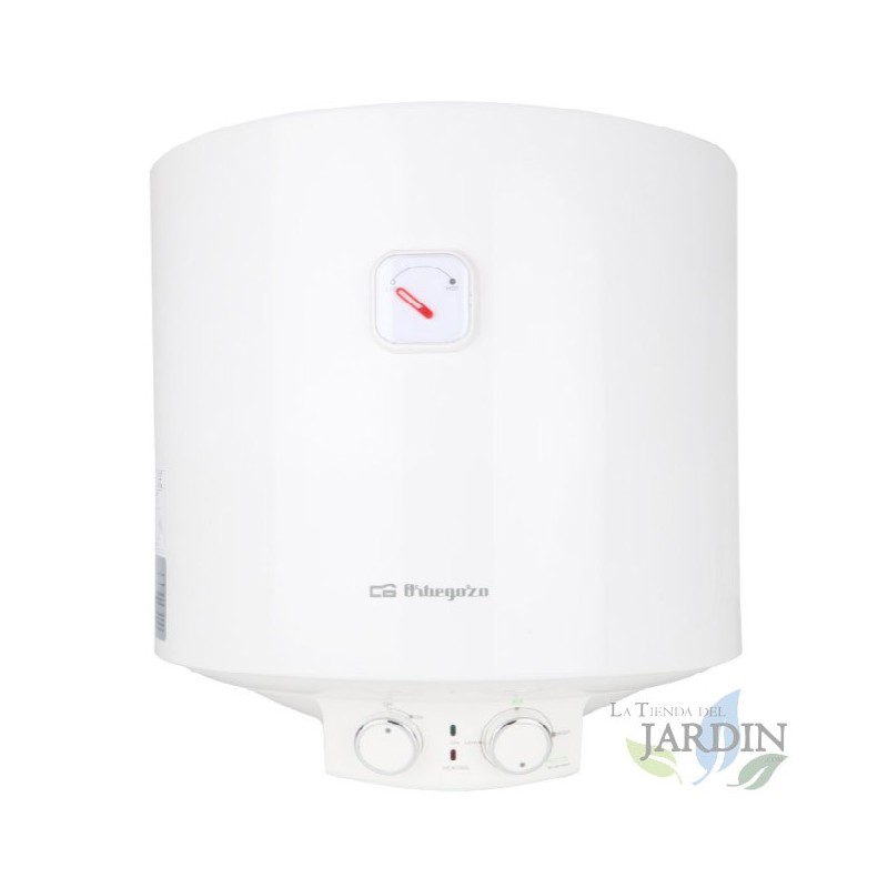 Aquecedor de água elétrico. Capacidade de 15 litros. Temperatura máxima de 75 °C. Instalação vertical. Baixo consumo. 1500 W.