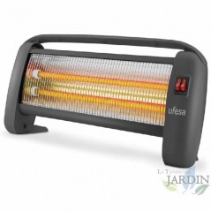 Radiateur infrarouge Poêle à quartz Ufesa. 2 niveaux de chauffe. Puissance maximale 1200W