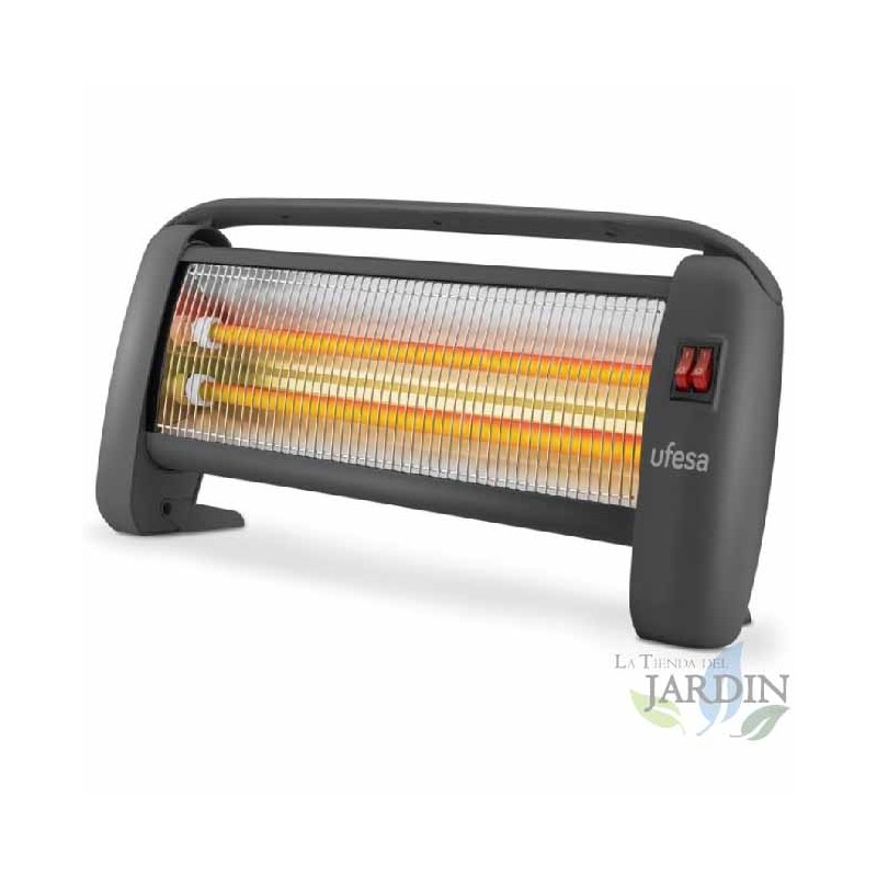 Radiateur infrarouge Poêle à quartz Ufesa. 2 niveaux de chauffe. Puissance maximale 1200W