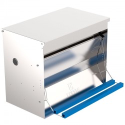 Alimentador automático para 10 galinhas | Capacidade 20 kg | Compartimento para galinhas 30x42x55 cm