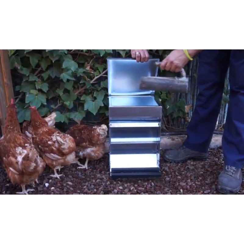 Mangeoire automatique pour poules - 12kg - 30x30x40cm