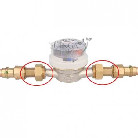 Armaturensatz für Wasserzähler 20mm (1" - 3/4")