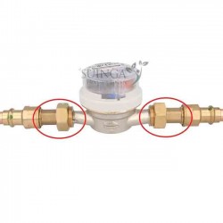 Set di raccordi per contatori d'acqua 40mm (2'' - 1 1/2'')	