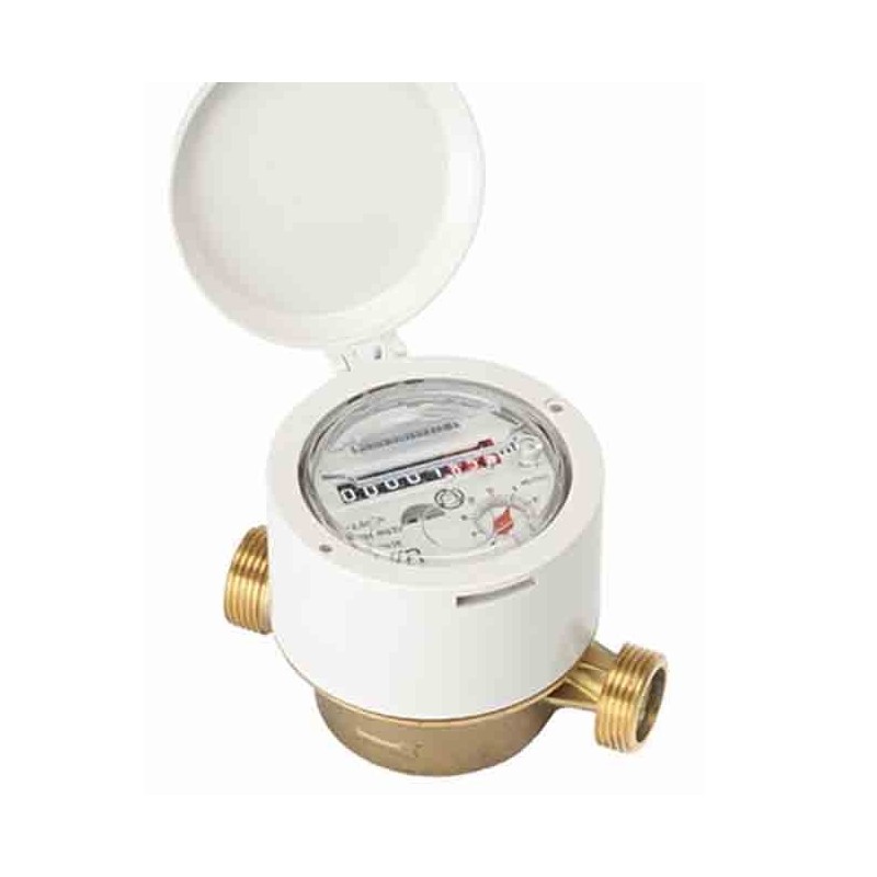 Compteur résidentiel jet unique 20 mm, filetage 1'', compteur d'eau froide et à boire Compteur résidentiel jet unique 20 mm, filetage 1'', compteur d'eau froide et à boire