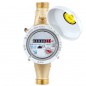 Compteur à jets multiples laiton 32 mm, filetage 1 1/2'', compteur d'eau froide et à boire Compteur à jets multiples laiton 32 mm, filetage 1 1/2'', compteur d'eau froide et à boire