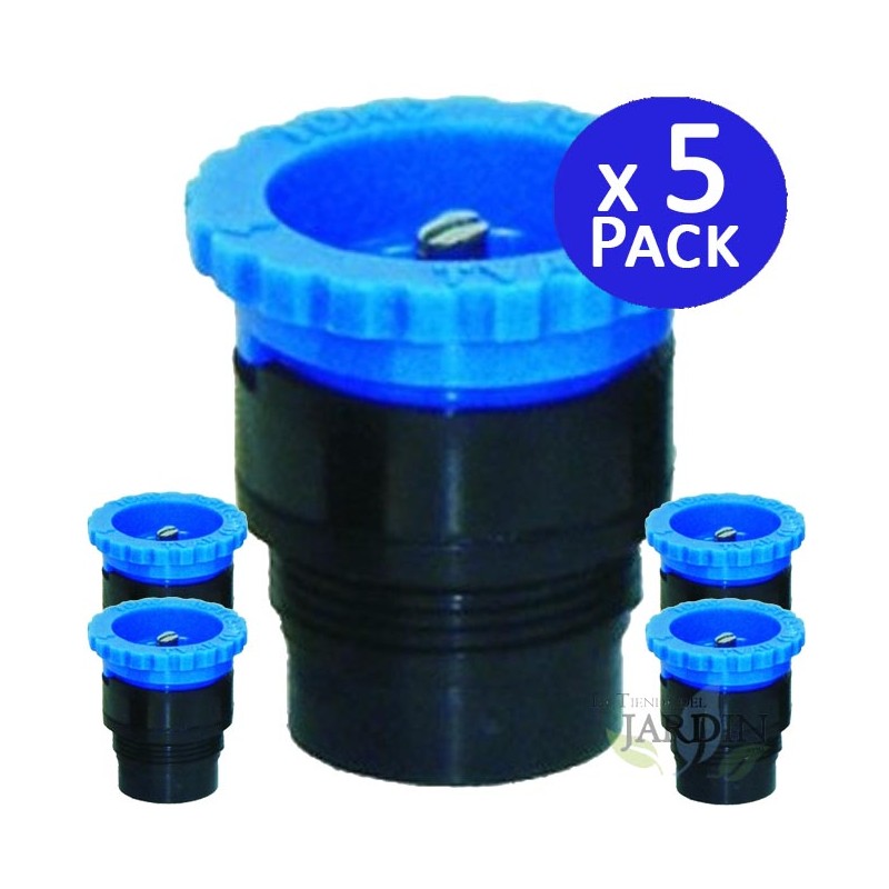 Pack 5 Tobera para difusores de riego Toro T-VAN10 | Alcance 3 m | Boquilla Rosca Macho | Angulo Ajustable