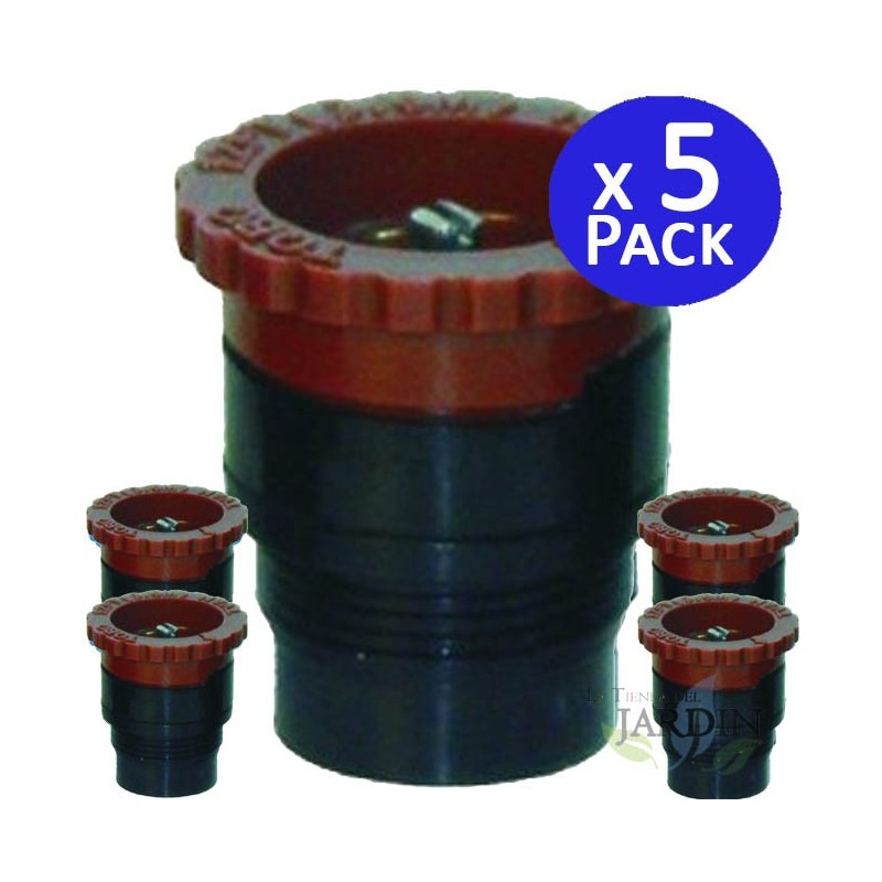 5 x Tobera Toro T-VAN12 para difusores de riego 3,7m, Boquilla Rosca Macho, ángulo Ajustable