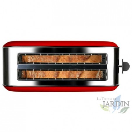 Taurus Vintage 1400W Toaster | 2-Scheiben-Toaster | 6 Bräunungsstufen | Edelstahl-Toaster mit Timer