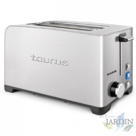 Taurus MyToast Duplo Legend Toaster. 1400 W. Edelstahl. 2 Schlitze. Grau.