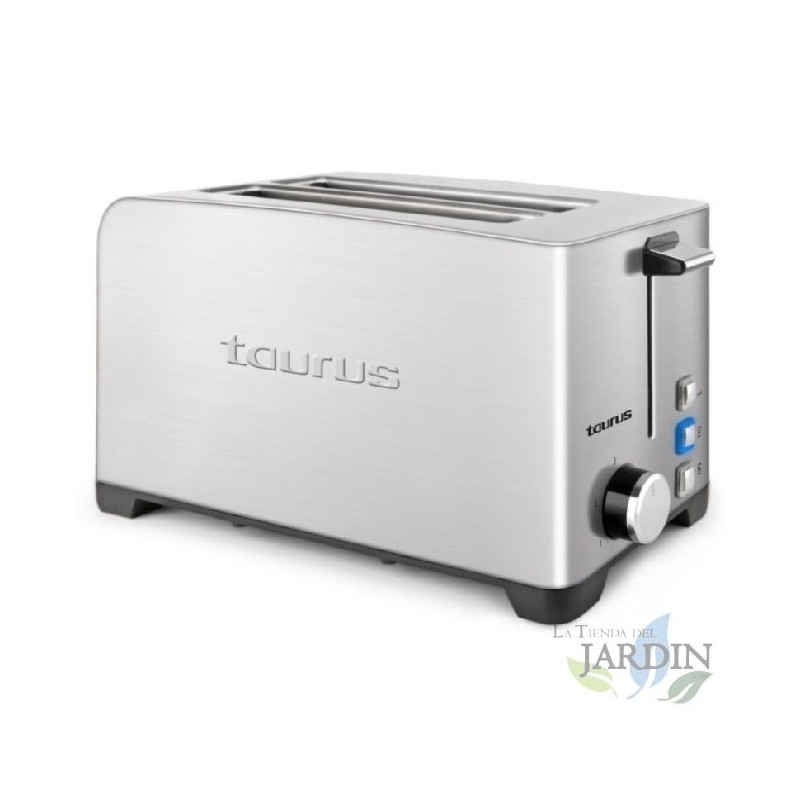 Taurus MyToast Duplo Legend Toaster. 1400 W. Edelstahl. 2 Schlitze. Grau.