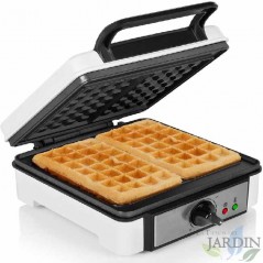 Princess waffle maker for 2 Belgian waffles, easy to clean and store, 1200W of power.