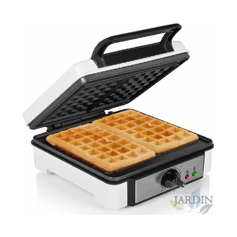 Princess waffle maker for 2 Belgian waffles, easy to clean and store, 1200W power. Princess waffle maker for 2 Belgian waffles, easy to clean and store, 1200W power.