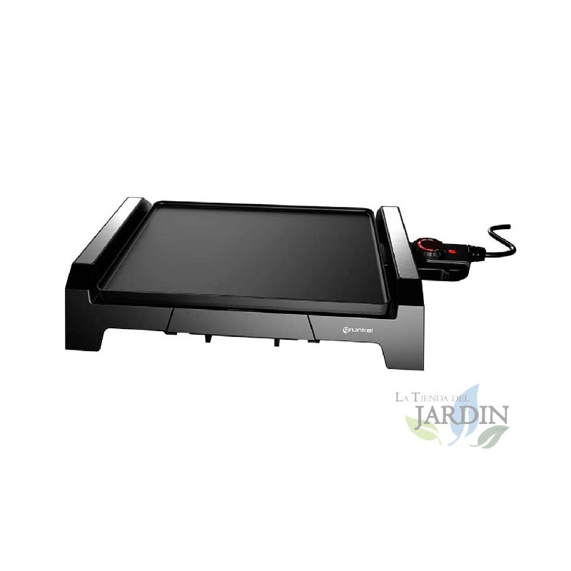 Grunkel Antihaft-Elektro-Grillplatte mit einer glatten Oberfläche von 25,4 cm x 35,6 cm.  Grunkel Antihaft-Elektro-Grillplatte mit einer glatten Oberfläche von 25,4 cm x 35,6 cm.