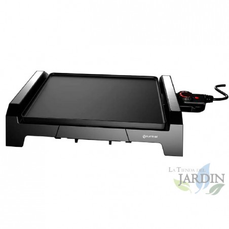  Fry top elettrico antiaderente Grunkel con superficie liscia di 25,4 cm x 35,6 cm.