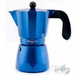 Cafetière italienne Oroley Blue Induction. 9 tasses, Cafetière à induction, Vitrocéramique, Feu et Gaz