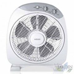 Ventilatore da pavimento HAEGER con diametro di 30,5 cm, potenza 40W, 3 velocità.