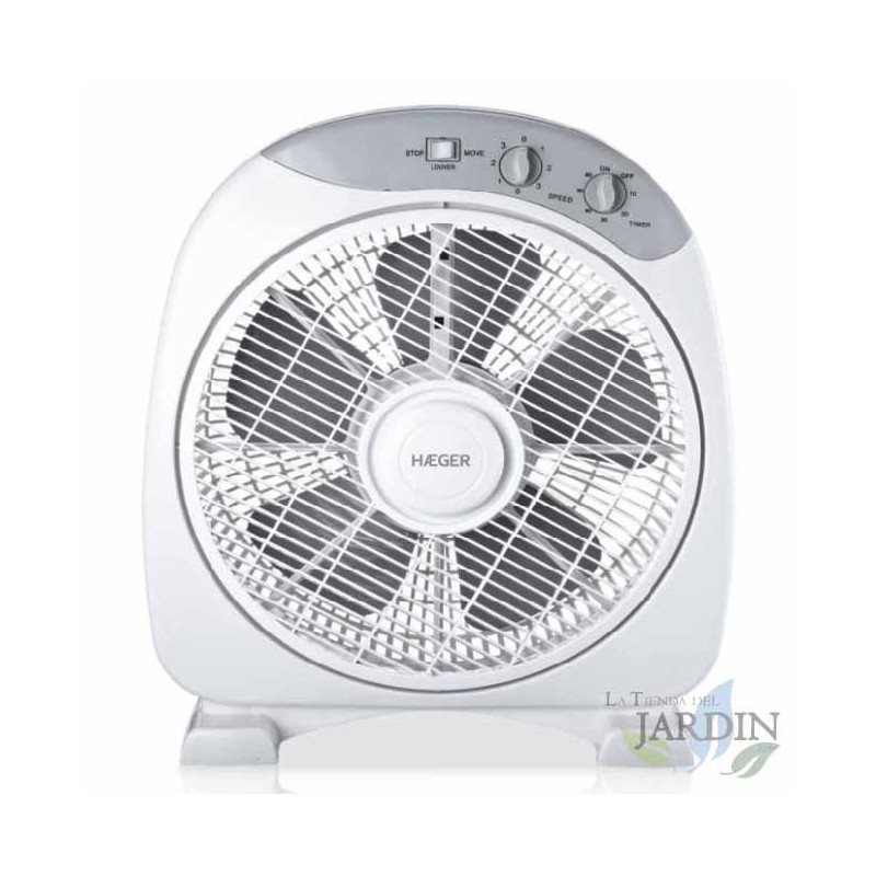 HAEGER Floor Fan with a diameter of 30.5 cm, 40W power, 3 speeds. HAEGER Floor Fan with a diameter of 30.5 cm, 40W power, 3 speeds.