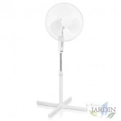 Ventilador de pie Tristar, 40 centímetros, color blanco, potencia 45W. [Clase de eficiencia energética A+++].