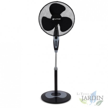 Ventilador de Pé Grunkel, 50 W, 3 Velocidades, Temporizador de 60 Minutos | Ar Fresco | Altura Ajustável