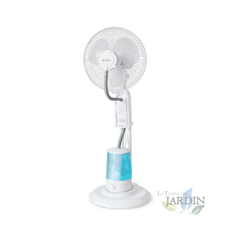 Ventilateur Grunkel avec nébuliseur, 3 vitesses, 75W, Blanc