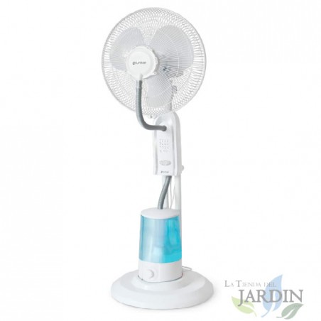 Ventilador con nebulizador Grunkel, 3 velocidades, 75W, Blanco.