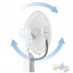 Ventilateur Grunkel avec nébuliseur, 3 vitesses, 75W, Blanc