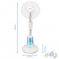 Ventilador con nebulizador Grunkel, 3 velocidades, 75W, Blanco.