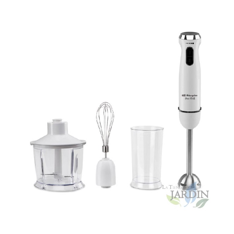  Frullatore a immersione Orbegozo + Accessori.  Potenza 1000 W.