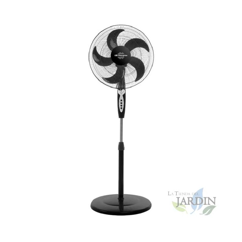 Ventilador de pé Orbegozo, 3 velocidades, controle remoto, 60W.