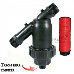 Ringfilter für Bewässerung 1 1/2'' für einen 50 mm Schlauch. Wird in Bewässerungsanlagen verwendet. Mit 1 1/2'' Außengewinde