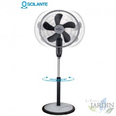 Ventilador Orbegozo 3 em 1 (de pé, de mesa ou de parede), 55 W, preto | Ventilador oscilante | Ar fresco