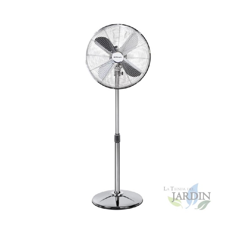 Ventilateur sur pied Orbegozo SF3345 Design 60W, Argent, hauteur réglable, oscillant