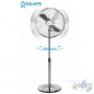 Ventilador de pie de Diseño Orbegozo, 60 W, Plateado, altura regulable, oscilante, 60W.