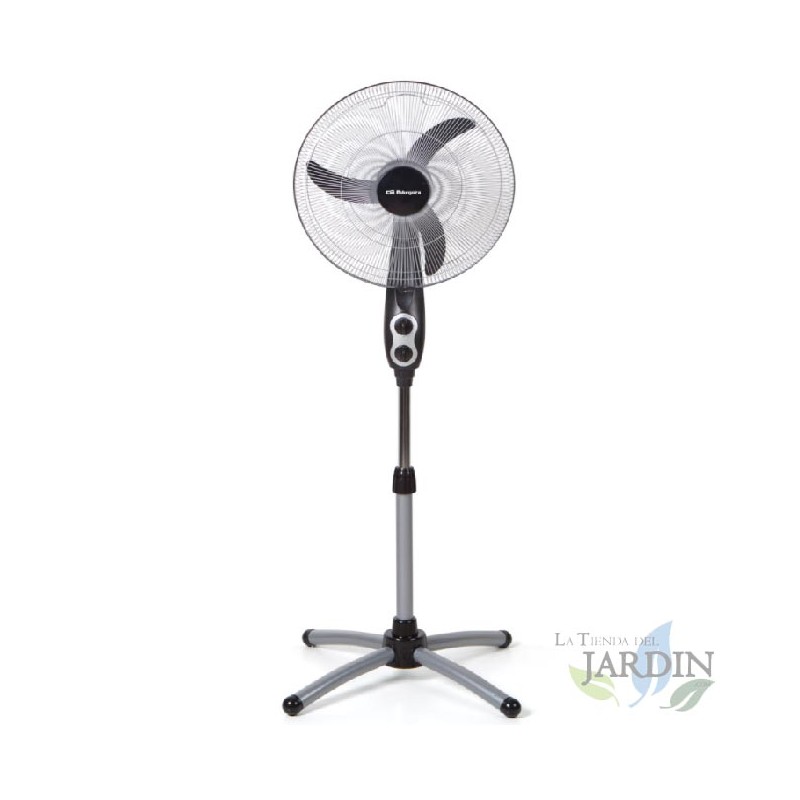 Ventilateur de sol oscillant ovale Orbegozo SF0156, 3 vitesses, minuterie