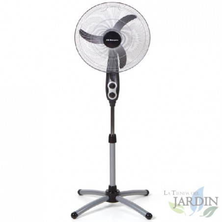 Orbegozo oval oscillating floor fan, 3 speeds, timer.