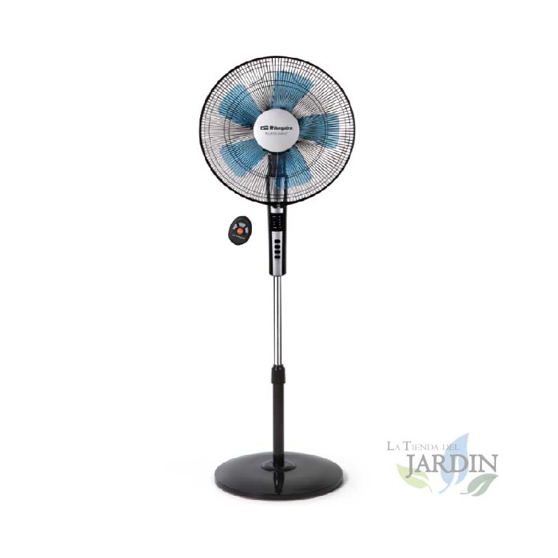 Ventilatore silenzioso in piedi con telecomando Orbegozo.  2 velocità + Turbo + Silenzioso.