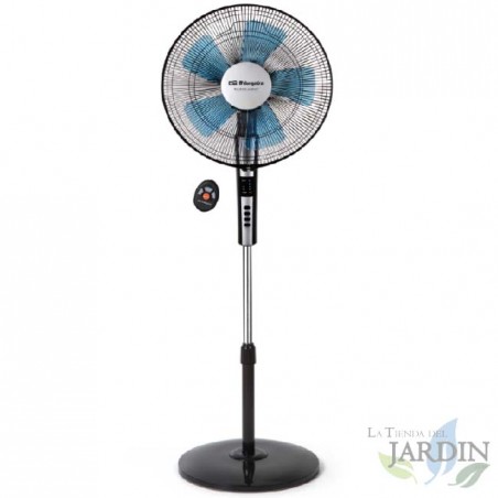 Leiser Standventilator von Orbegozo mit Fernbedienung. 2 Geschwindigkeiten + Turbo + Leise.
