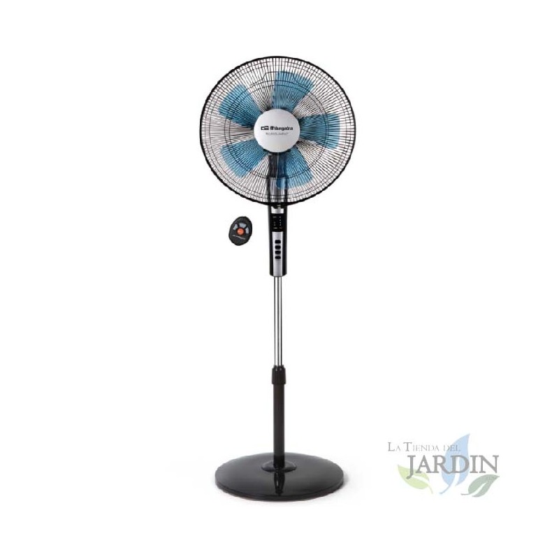 Ventilatore silenzioso Orbegozo con telecomando. 2 velocità + turbo + silenzioso.