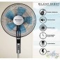 Ventilador de pé silencioso Orbegozo com controle remoto, 2 velocidades + turbo + silencioso | Ar fresco
