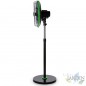Ventilateur sur pied silencieux Orbegozo F0248, télécommande, 18 pales. Noir et vert