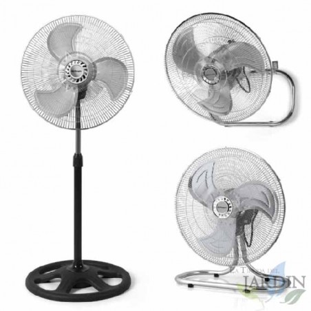 Ventilateur Orbegozo 3 en 1 (bureau, pied et mur) PWS0547, 3 vitesses, oscillant, 90W